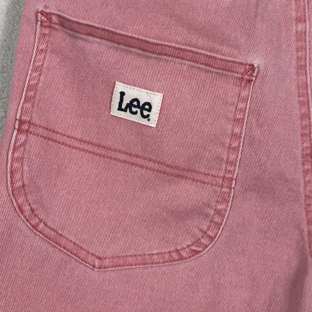 Lee Womens Relaxed Fit High Rise Shorts Pink Elastic Waist Size 8 Boho Lounge